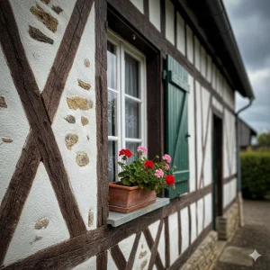 Photo authentique et sans filtre d'un gîte de Normandie prise au smartphone, illustrant la tendance Instagram tourisme authentique.