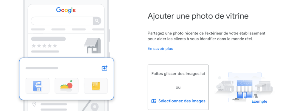 Ajouter une photo de vitrine pour son association sur Google
